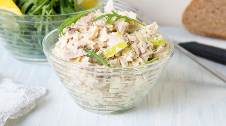 Chicken salad in a bowl