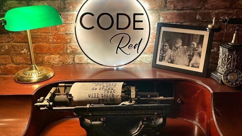 typewriter at Code Red DC