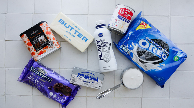 Ingredients for no bake cheesecake