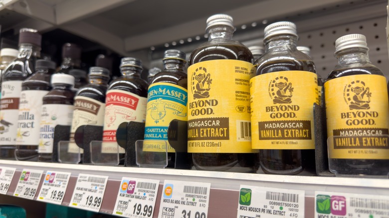 Jars of vanilla extract