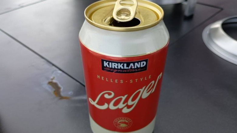 Can of Kirkland lager