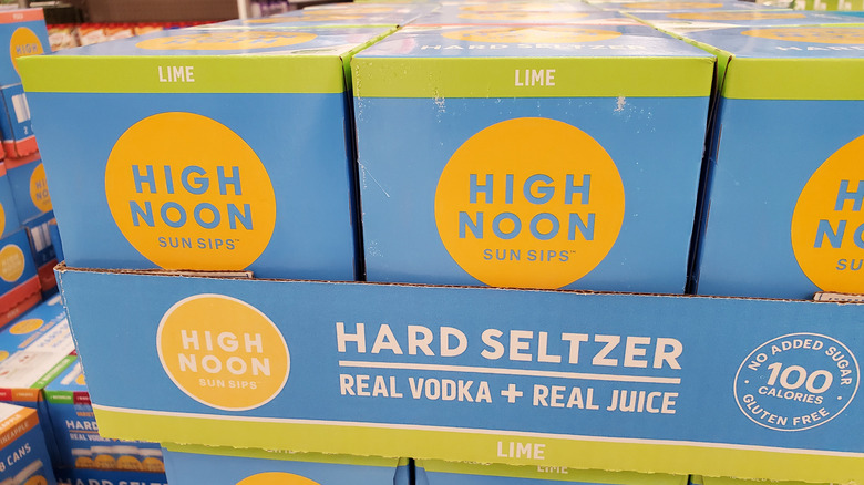 Cases of High Noon on a store shelf