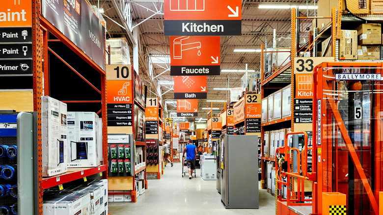 Inside of a Home Depot store
