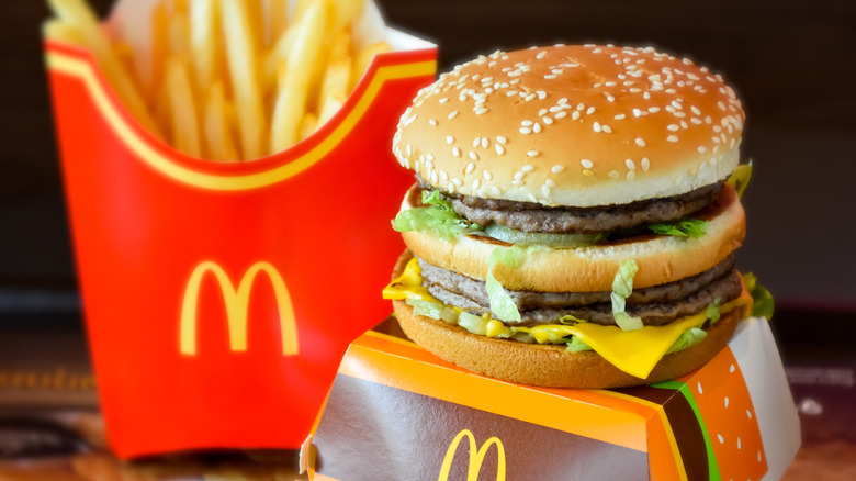 McDonald's Big Mac served with fries