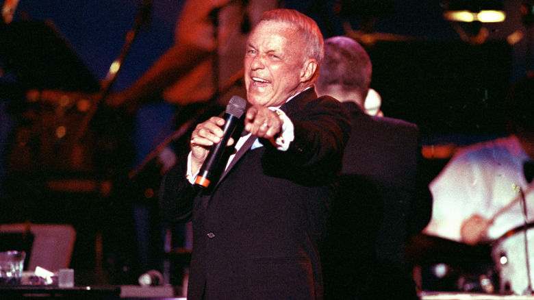 Frank Sinatra singing at a venue in Atlanta, Georgia