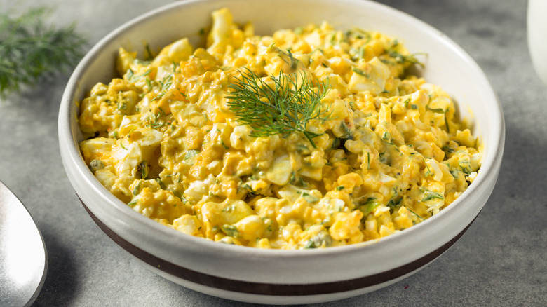 Bowl of egg salad