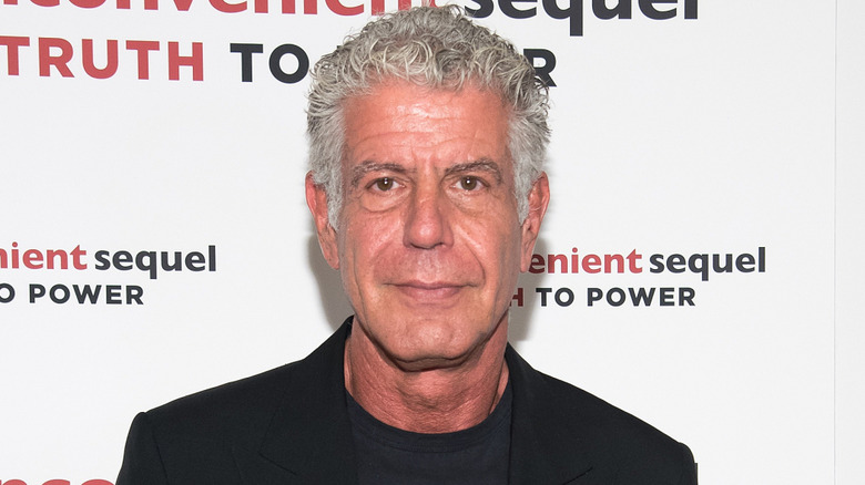 Closeup of Anthony Bourdain