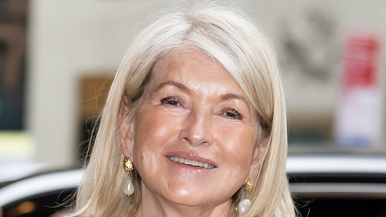 Martha Stewart stands outside of a film premiere in NYC