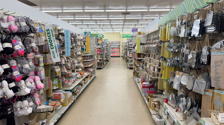 A photo of an aisle at the dollar tree
