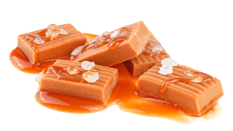 butterscotch toffees with caramel and salt