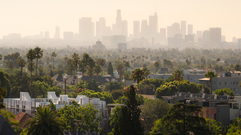 pictured skyline of Los Angeles