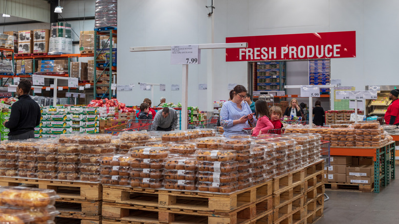 People shopping for Costco groceries
