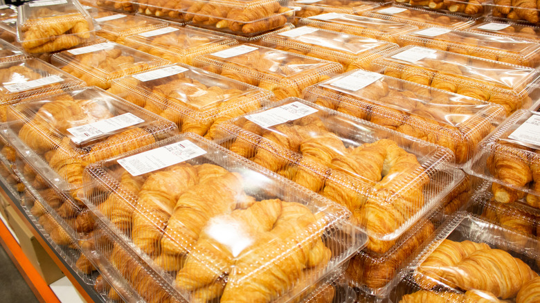 Costco display of croissants