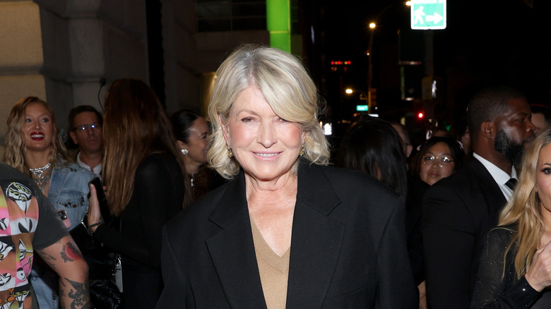 Martha Stewart at a public event at night