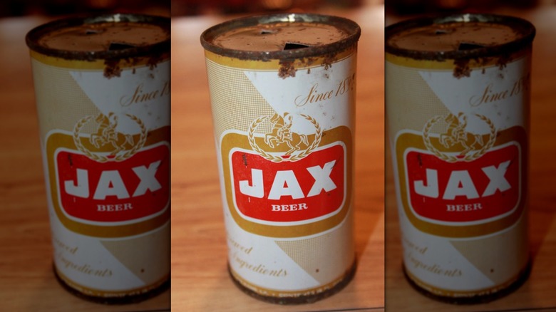 a can of Jax Beer