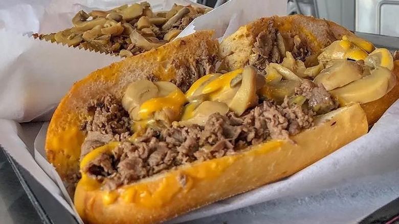 Cheesesteak on paper