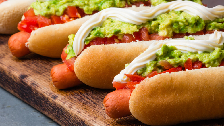 Chilean completo hot dogs