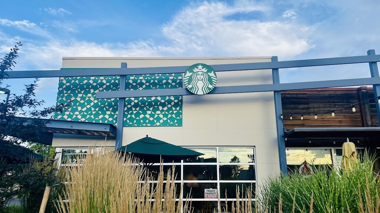 View of Starbucks storefront