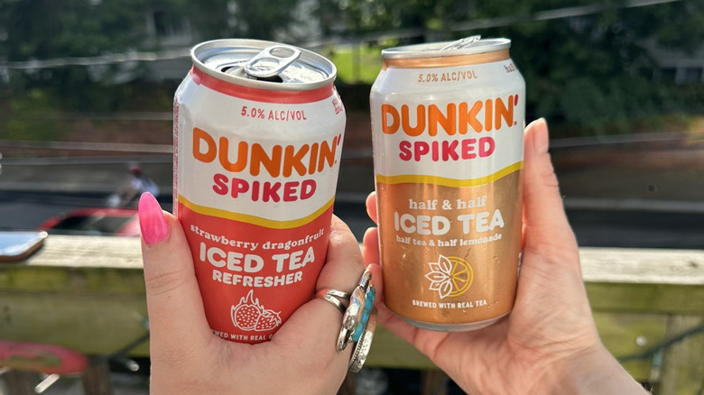 A line-up of Dunkin' Spiked iced teas from the Dunkin' wesbite