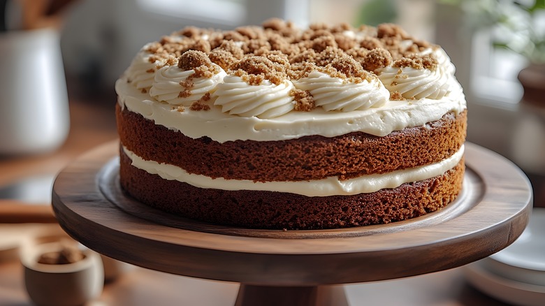 Biscoff cake with fluffy frosting