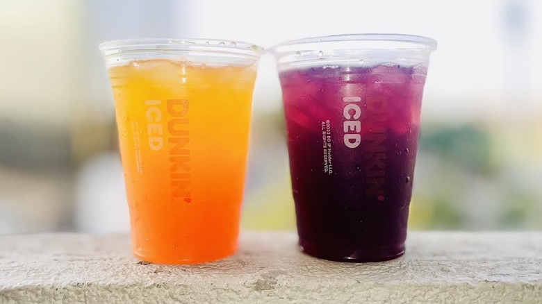 New Dunkin' Refreshers sitting on ledge