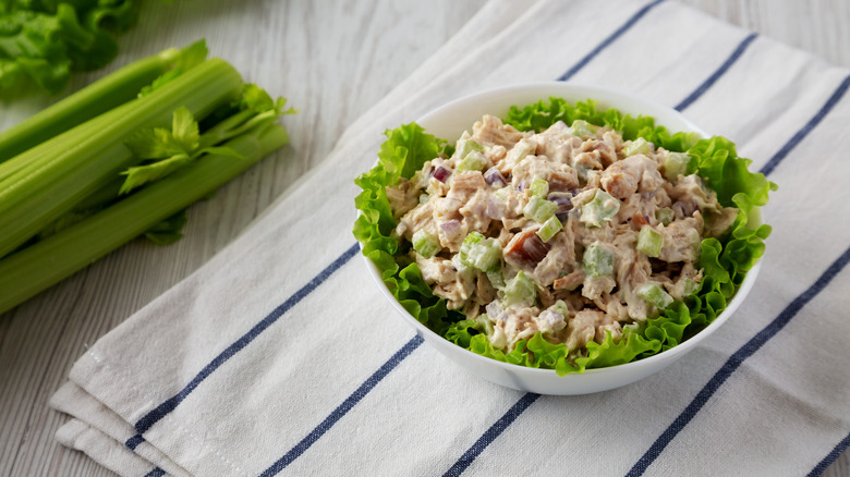 Chicken salad in a bowl