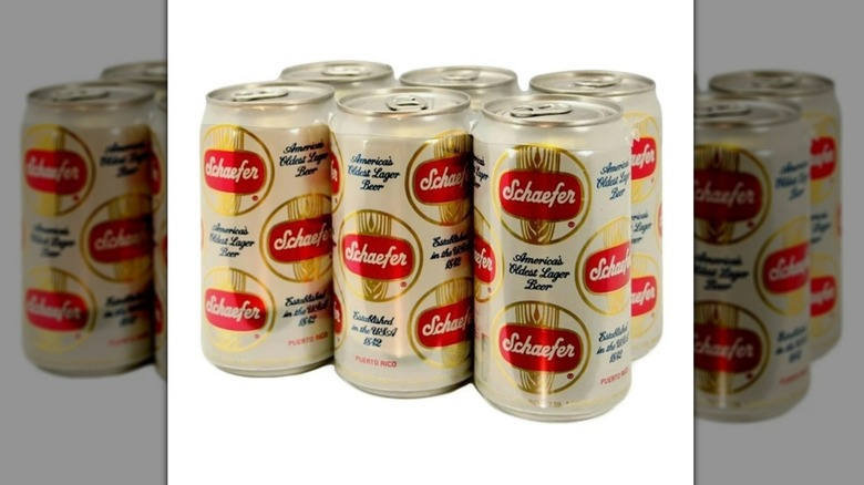 cans of Schaefer Beer