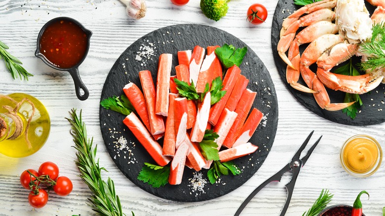 seasonings and imitation crab