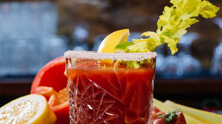 close up of bloody mary