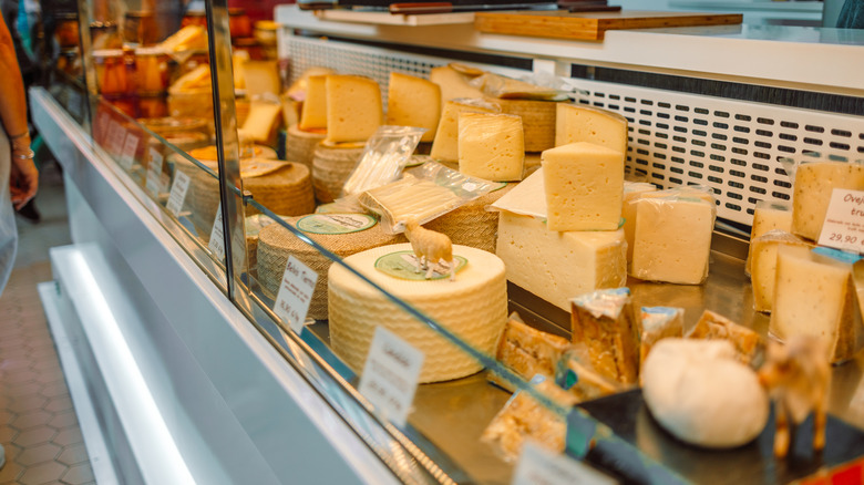 European cheeses sold in supermarket
