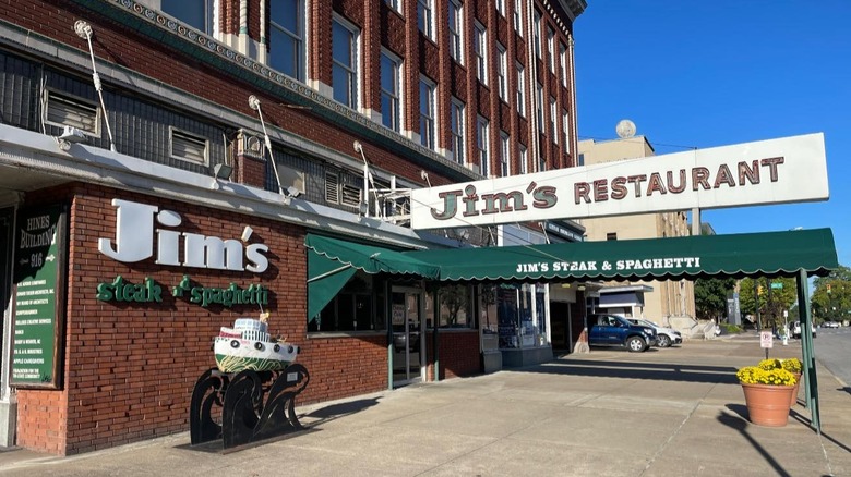 Entrance to Jim's Steak & Spaghetti House