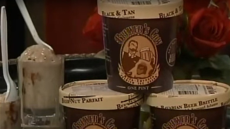 Brewer's Cow pints of ice cream stacked