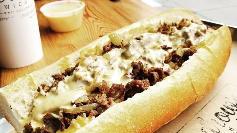 Big cheesesteak with onion